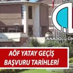 Açıköğretim Yatay Geçiş Başvuruları