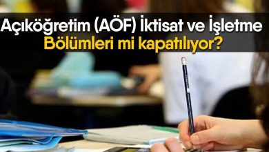 AÖF İşletme ve İktisat Bölümleri